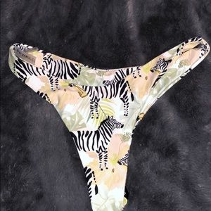 Zebra print bikini bottoms